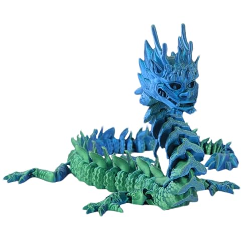 Dtaigou Beweglicher Drache,Drachen-Zappelspielzeug | 13 Zoll Fidget 3D Drache mit beweglichen Gelenken,Chefschreibtischspielzeug, Osterkörbchenfüller, Flexibles 3D-Drachenspielzeug für die Eiersuche von Dtaigou