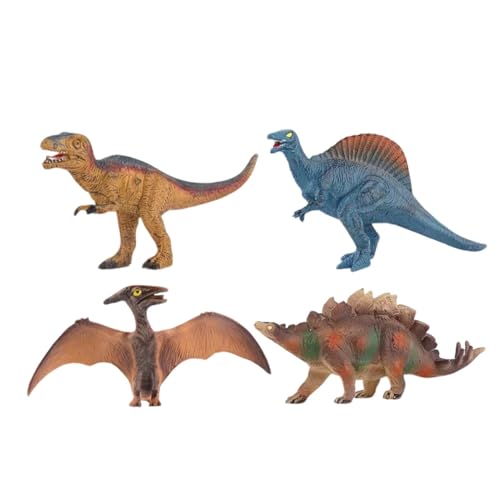 Dtaigou Dinosaurierspielzeug, Spielzeugdinosaurierfiguren | Packung von 4 tragbaren Dinosaurier -Figur -Modellen,Tierfiguren, Kuchen -, Ostereierfüller, Sammelminiaturen zum Geburtstag von Dtaigou