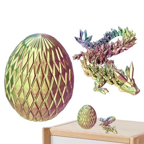Dtaigou Drachenei mit Drachen im Inneren, 3D-gedrucktes Drachenei | 3D-gedrucktes realistisches Eierspielzeug für Kinder,Mehrzweck-Niedliches Tierspielzeug, tragbares Drachenspielzeug für den Desktop, von Dtaigou
