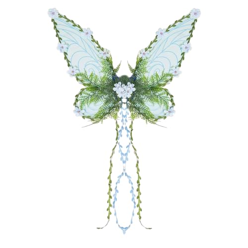 Dtaigou Elfenflügel für Kinder,Schmetterlingsflügel Kostüm mit 3D-Blüten und Blättern | Kreatives Verkleidungszubehör für Mädchen zu Karneval Halloween und Cosplay Dtaigou Elfenflügel für Kinder,Schmetterlingsflügel Kostüm mit 3D-Blüten und Blättern | Kreatives Verkleidungszubehör für Mädchen zu Karneval Halloween und Cosplay von Dtaigou