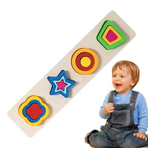 Dtaigou Feinmotorikspielzeug,Lernaktivitäten für Vorschulkinder,Holzbrettspiel mit sicherer Formanpassung | Helle Farben, multifunktionales Puzzle-Spielzeug für Hand-Auge-Koordination, logisches von Dtaigou