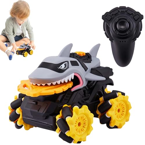 Dtaigou Ferngesteuertes Auto, RC-Auto | 4WD All Terrain Shark Truck Spielzeug - 360 Grad drehbares Fahrzeug, Driftauto, lustiger Elektro-Truck für und Mädchen von Dtaigou