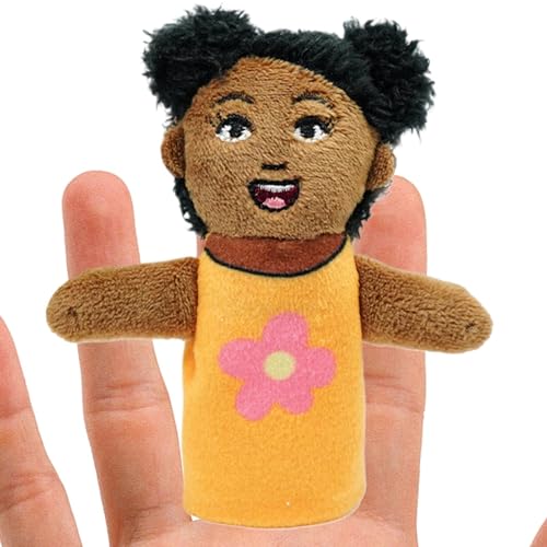 Dtaigou Finger-Familienpuppen,Plüsch-Fingerpuppen - Afrikanische Kinder Charakter Plüschfiguren Spielzeug | Interaktives Spielzeug für Shows, Schulen, Lernhilfe für Kinder, Mädchen und von Dtaigou