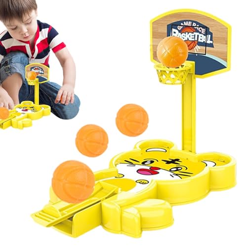 Dtaigou Finger-Hoop-Spiel,Basketball-Hoop-Finger-Spiel,Cartoon Tischbasketballspiele Desktop - Desktop-Tisch-Basketballspiel-Set, Katapult-Basketballspiel für und Mädchen von Dtaigou