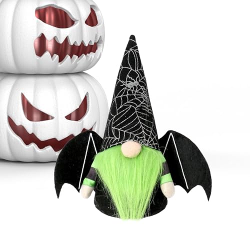 Dtaigou Halloween gesichtslose Puppe,Halloween-Ornamente e,Niedliche Hexen-Fledermaus-Puppe, gesichtslose Puppenornamente - Halloween-, Puppe für Kinder, Wohnzimmer, Arbeitszimmer, Zuhause, Freunde von Dtaigou