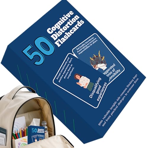 Dtaigou Karten | Kognitive Verzerrungen Affirmationskarte – 50 Blatt Regulierung Emotionen Affirmationen Lernkarte für Teenager, Erwachsene, Teenager, Frauen, Männer, Mädchen, Kinder Dtaigou Karten | Kognitive Verzerrungen Affirmationskarte – 50 Blatt Regulierung Emotionen Affirmationen Lernkarte für Teenager, Erwachsene, Teenager, Frauen, Männer, Mädchen, Kinder von Dtaigou