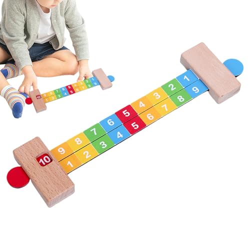 Dtaigou Kinder Lernen Spiele, Slide Lineal for Mathematics - Hölzerne Bildungsmanipulationen Vorschule Lernspielzeug | Bildungsspielzeug Wiederverwendbare Schulunterrichtshilfen für den Kindergarten von Dtaigou