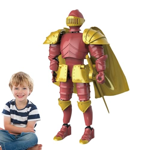 Dtaigou Knight Action Figuren Beweglich - Knight Collection Beweglicher Ganzkörper 3D Gedruckt - Exquisite Mittelalterliche Statue Schreibtisch Dekoration, Sammelfigur für Familien, Liebhaber von Dtaigou