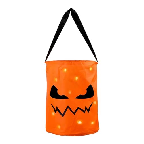 Dtaigou LED-Leuchtbeutel, LED-Leucht-Halloween-Süßigkeitstüten | -Süßes-oder-Leckerei-Partytüten Goodie Bags - LED--Leuchttüten, Süßigkeiten-Eimer, Kinder-Halloween-Zubehör, Geschenke für Süßes oder von Dtaigou