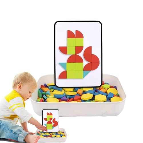 Dtaigou Magnetisches geometrisches Puzzle, geometrisches Formpuzzle,Starke Intelligenz-Rätsel, Spielzeug-Denkspiele - Puzzle-Spiel, lustiges Lernspielzeug für Kinder, Mädchen, Geburtstag, von Dtaigou