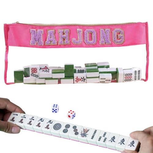 Dtaigou Mahjong Aufbewahrungstasche – Transparente Tragetasche für Fliesen, Mahjong-Koffer, tragbarer Organizer für Business, Studio, Zuhause, Reisen, Erwachsene, Teenager, Versammlungen, Spielabend Dtaigou Mahjong Aufbewahrungstasche – Transparente Tragetasche für Fliesen, Mahjong-Koffer, tragbarer Organizer für Business, Studio, Zuhause, Reisen, Erwachsene, Teenager, Versammlungen, Spielabend von Dtaigou