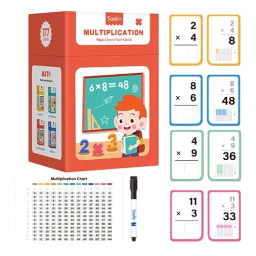 Dtaigou Mathe Lernkarten Für Kinder,Multiplikationskarten Zum Üben | Kopfrechnen Lernspiel Für Kinder Dtaigou Mathe Lernkarten Für Kinder,Multiplikationskarten Zum Üben | Kopfrechnen Lernspiel Für Kinder von Dtaigou