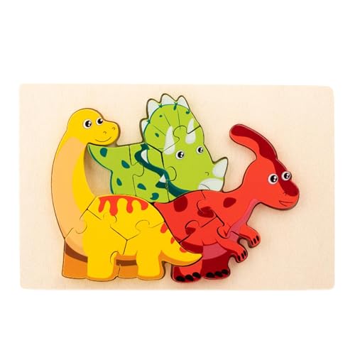 Dtaigou Pädagogisches 3D-Cartoon-Puzzle,Pädagogisches 3D-Cartoon-Puzzle für Kinder, 3D-Cartoon-Puzzle zum Lernen von Holzpuzzles, Lernrätsel für und Mädchen, Heimreisen, Kultivierung, Kreativität, von Dtaigou