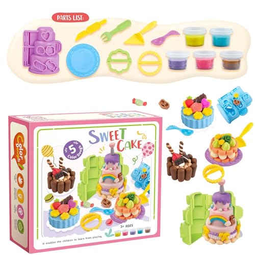 Dtaigou Play Dough Ice Cream Spielset,Play Color Dough,Play Food Spielknete-Sets für Kinder - Play Food Knete-Sets, Art Clay & Dough Knete-Set für Kinder, Mädchen und von Dtaigou