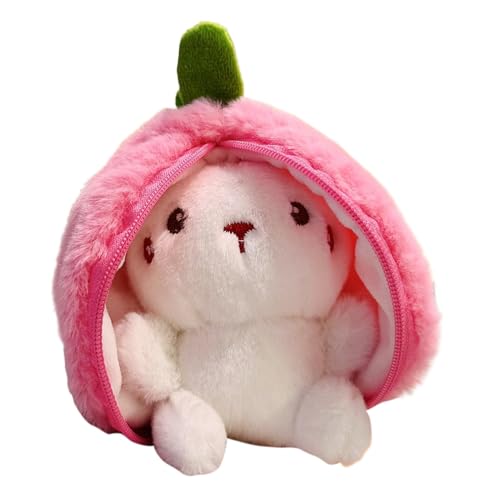 Dtaigou Plüsch Bunny Toy, Hasengefüllter Tier,Weich gefüllte Tier Kaninchen Figurenbeutel Anhänger - Komfortable Touch Plüsch Bunny Puppe für Wohnzimmer, Schlafzimmer, Kinderzimmer, Tisch, von Dtaigou