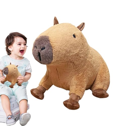 Dtaigou Plüsch-Capybara-Stofftiere,Stoff-Capybara-Spielzeug, Capybara Plüschtier, Umarmbares Wurfkissen, Sofakissen, schlafendes, beruhigendes Spielzeug, Heimdekoration für und Mädchen von Dtaigou