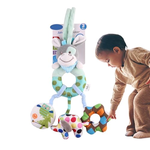 Dtaigou Plüsch-Sensorspielzeug, Kinderwagen-Plüschspielzeug - Tierische Kinderwagen-Rasselbehänge - Plüsch-Kinderwagen-Spielzeug, Rasseln, niedliche Plüschbehänge, Kinderwagen-Dekor-Spielzeug für von Dtaigou
