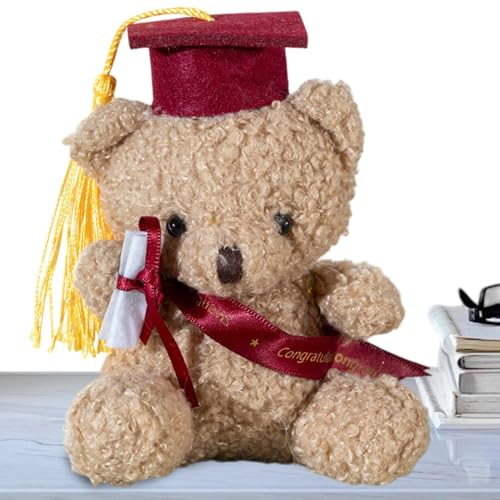 Dtaigou Plüschbär Mit Abschlusshut, Bachelor, Abschluss-Souvenir, Tier-Tischdeko Für Kindergarten Und Schule Dtaigou Plüschbär Mit Abschlusshut, Bachelor, Abschluss-Souvenir, Tier-Tischdeko Für Kindergarten Und Schule von Dtaigou