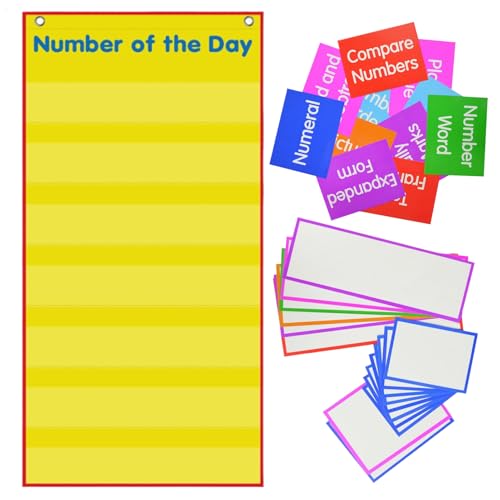 Dtaigou Pocket Chart Für Klassenzimmer,Abwischbare Mathematik Lernkarte für Klassenzimmer | Lernhilfe Zahlen des Tages Faltbare Tafel Für Vorschule Kindergarten Heimschule Dtaigou Pocket Chart Für Klassenzimmer,Abwischbare Mathematik Lernkarte für Klassenzimmer | Lernhilfe Zahlen des Tages Faltbare Tafel Für Vorschule Kindergarten Heimschule von Dtaigou