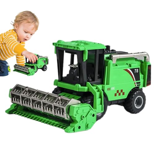 Dtaigou Push-to-Pull-Trägheits-Harvester Für Kinder, Simulations-Harvester-Modellspielzeug, Trägheits-Landwirtschaftsfahrzeug-Spielzeug Für Kinder, Kinderspiel-Lastwagen, Reibungsbetrieben Für Kinder von Dtaigou