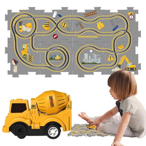 Dtaigou Puzzle-Autobahn-Spielset,Puzzle-Autobahn - Lernspiele Rennbahn-Autospielzeug,Lernspielzeug, Cartoon-Autobahn, Kleinkindspielzeug, Feinmotorikspielzeug, Lernaktivitäten im Vorschulalter von Dtaigou