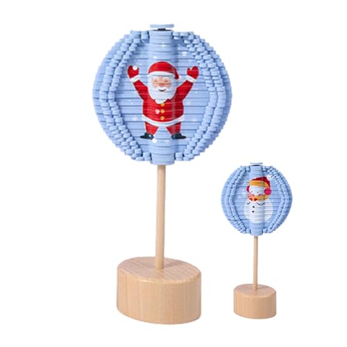 Dtaigou Rotierender Lollipop, Spin Lollipop Zappelspielzeug - Hölzerner Spirallutscher mit Weihnachtsmuster,Doppelseitiges sensorisches Spin-Spielzeug, Holzspielzeug für Schlafzimmer, Arbeitszimmer, von Dtaigou