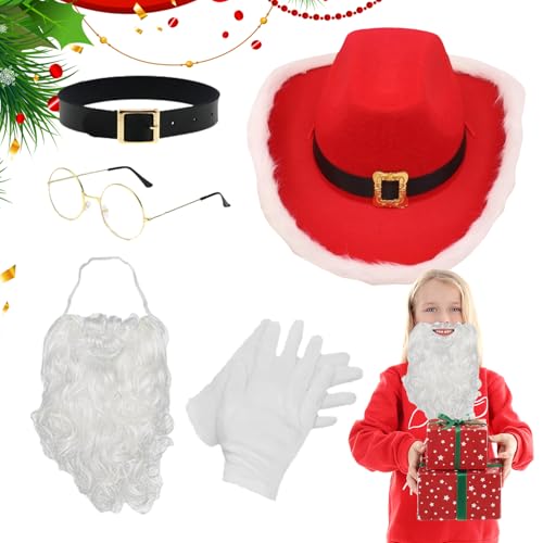 Dtaigou Santa Kostüm | Santa Anzug,Bequemes Weihnachtskostüm Set Mit Weißem Bart Gürtel Goldbrille Handschuhen Für Familienfotos Cosplay Halloween Großeltern Dtaigou Santa Kostüm | Santa Anzug,Bequemes Weihnachtskostüm Set Mit Weißem Bart Gürtel Goldbrille Handschuhen Für Familienfotos Cosplay Halloween Großeltern von Dtaigou