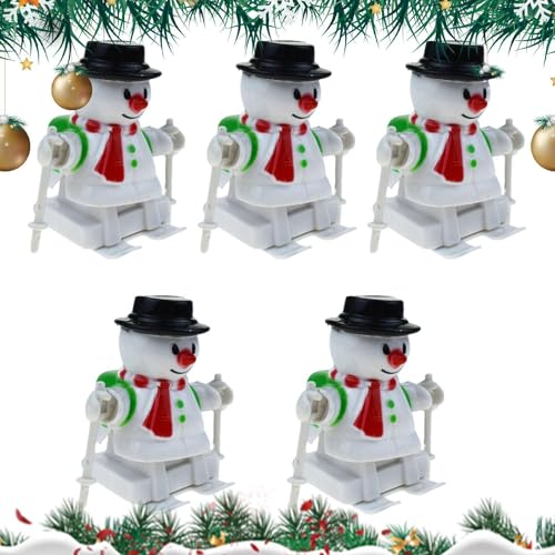 Dtaigou Schneemann-Aufziehspielzeug,Aufzieh-Schneemannspielzeug | Uhrwerk-Schneemann-Spielzeug für Kinder,Weihnachtsspielzeug mit Uhrwerk, Feiertags-Goodie-Bags-Stuffers für von Dtaigou