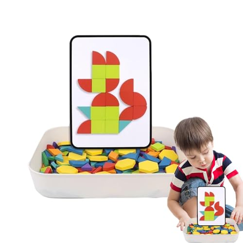 Dtaigou Set mit magnetischen Musterblöcken, magnetisches geometrisches Puzzle, Dicke Denkspiele, Intelligenzspielzeug, Denksportaufgaben, Spielzeug, Puzzle-Spiel, lustiges Lernspielzeug für Kinder, von Dtaigou