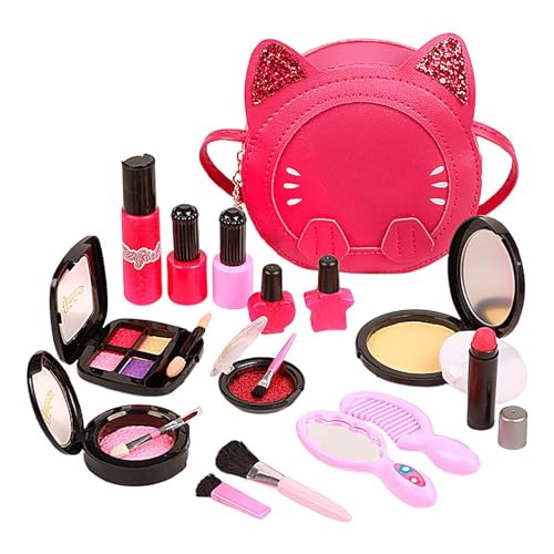 Dtaigou Spielen Sie Make-up-Set, Spielzeug-Kosmetik-Set für Kinder | Cartoon-Make-up-Spielzeug | Anziehspielset, Make-up-Set für Mädchen mit Lidschatten, Lippenstift, Nagellack von Dtaigou