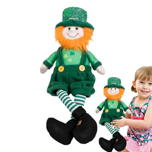 Dtaigou St. Patrick's Day Plüschtier,St. Patrick's Day Stoffpuppe,Kleeblatt-Spielzeugpuppe mit Langen Beinen | Leichtes Dekorationswerkzeug für Spielzimmer, Arbeitszimmer, Schlafzimmer, Wohnzimmer, von Dtaigou