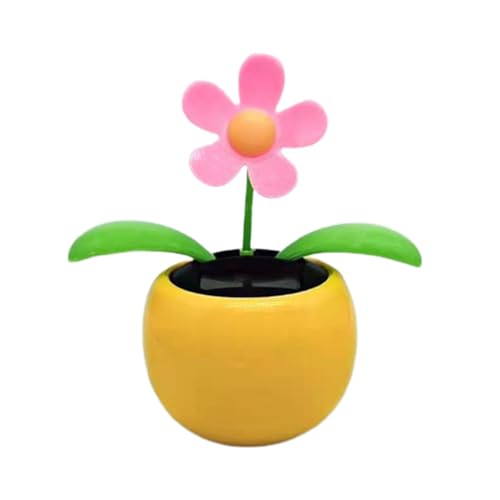 Dtaigou Tanzende Solarblumen, solarbetriebene tanzende Blume, Sonnenblumen-Solarauto-Ornament, wiederverwendbares solarbetriebenes Autospielzeug, für Schlafzimmer, Armaturenbrett, Zuhause von Dtaigou