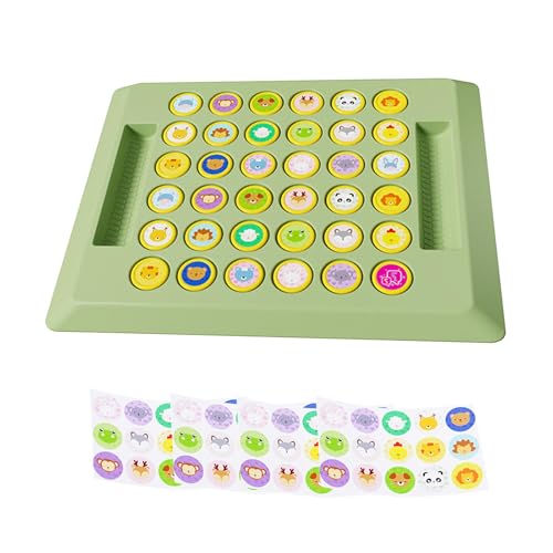 Dtaigou Tier-Flip-Schach für Zwei Spieler,Tier-Flip-Schach, Schachspiel für Kinder mit Aufklebern, Tier-Wendekartenspiel für Zwei Spieler, Pädagogisches Familienbrettspiel, Spielzeug, klassisches von Dtaigou