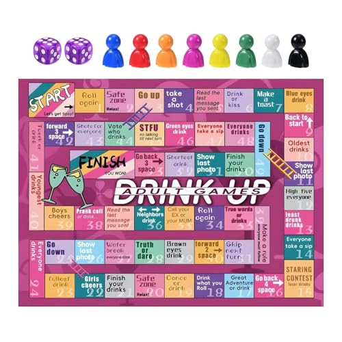 Dtaigou Trinkspiele für Erwachsene, Spiele für Erwachsene zum Trinken am Spieleabend,Ledermatte Trinkspiele für Erwachsene, Brettspiel | Trink- und Partyspiele für Erwachsene, interaktiv für von Dtaigou