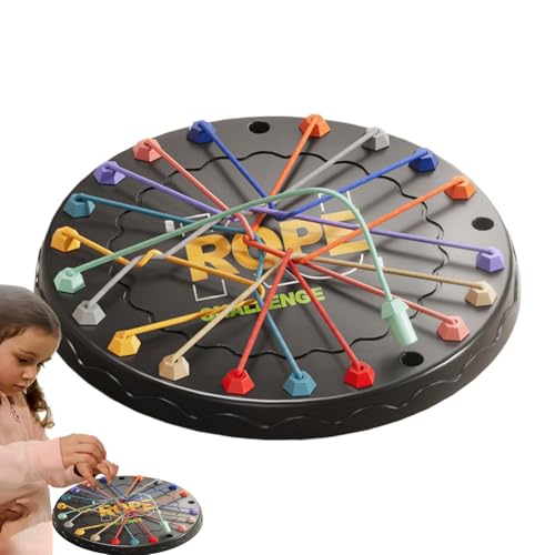 Dtaigou Twisted Rope-Spiel,Seilspiel - Denksport-Puzzlespiel - Anspruchsvolles Gedankenspiel, interaktives logisches Denkspielset, Spielzeugset zum Lösen von Seilen für Kinder ab 3 Jahren von Dtaigou