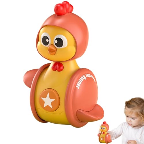 Dtaigou Wackelspielzeug Huhn für Kinder, Wackelspielzeug Tier - Ausdrückspielzeug für Kinder - Cartoon Early Crawling Comfort Lernspielzeug für Kinder, Kinder, Mädchen von Dtaigou