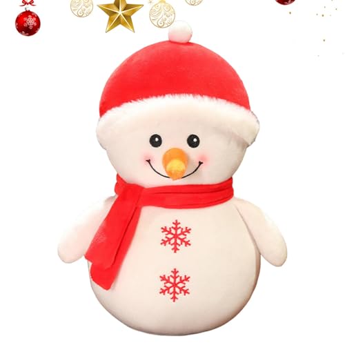 Dtaigou Weihnachtsplüsch,Weihnachtsplüschtiere | Kinder-Plüschpuppe - Weihnachts-Schneemann-Elch-Plüschkissen 9,8 Zoll, süßes Stofftierspielzeug, weiche Plüschtiere, Weihnachtspuppe für Erwachsene von Dtaigou