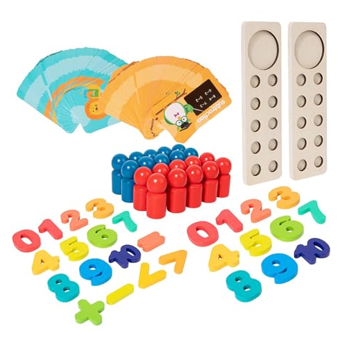 Dtaigou Zählspielzeug für Kinder im Alter von 3–5 Jahren, Mathespielzeug für Kinder im Alter von 3–5 Jahren,Math Manipulatives Vorschulspielzeug Kindergarten Mathe - Additions- und Subtraktionsspiele, von Dtaigou