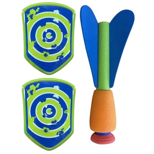 Dtaigou Zielspiel werfen, Dart Throwing Game,Outdoor -Spiel Raketenform Sticky Dart Brettspiel - Verbessert Hand-Eye-Koordination, weiche Eva-Festplatte für Kinder Mädchen Indoor Outdoor-Spiel von Dtaigou