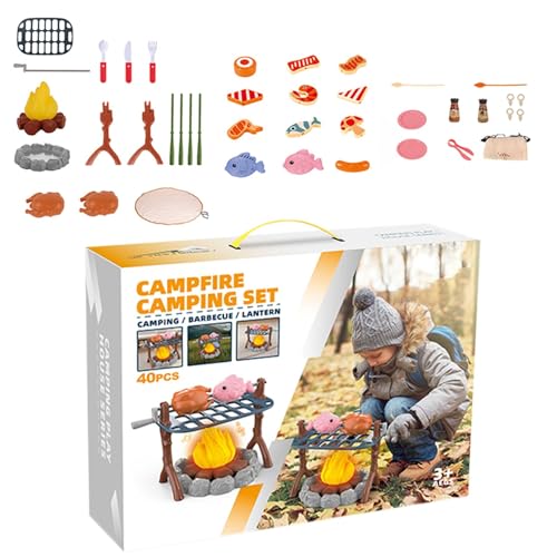 Lagerfeuer-Set für draußen, Rollenspiel, 40-teiliges Lagerfeuer-Spielset, Lagerfeuer-Set für Kinder, Lagerfeuer-Spielzeug, REGT die Fantasie für Kinder, jun-gen und Mädchen an von Dtaigou