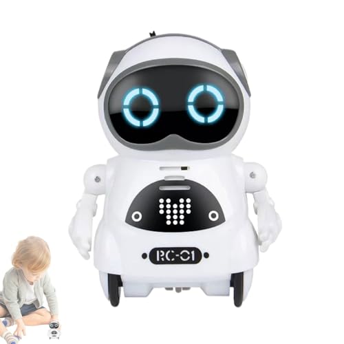 Minis Taschenroboter, kleines Roboter-Musikspielzeug, multifunktionaler sprachintelligenter Minis-Roboter, Lern- und Lernspielzeug, interaktiver Dialog, singendes und tanzendes Roboterspielzeug von Dtaigou