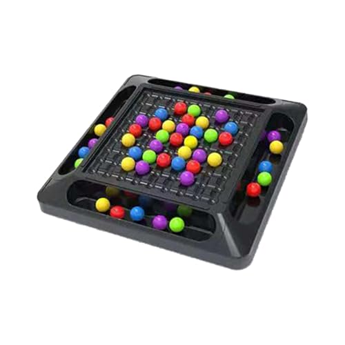 Regenbogen-Puzzle-Schach, cccBuntes Perlen-Checker-Set, Strategiespiel-Schachbrett 2 in 1, Desktop-Puzzle-Spielzeug, interaktives Regenbogen-Perlenspiel, Regenbogen-Puzzle-Schachspiel von Dtaigou