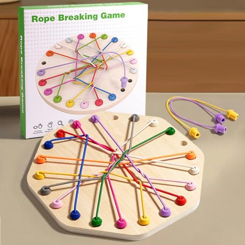 Rope Knots Challenge Spiel, Rope Untying Challenge Brettspiel, Eltern-Kind-Interaktion Twisted Rope Untangle Challenge, Interactive Game Rope Challenge von Dtaigou