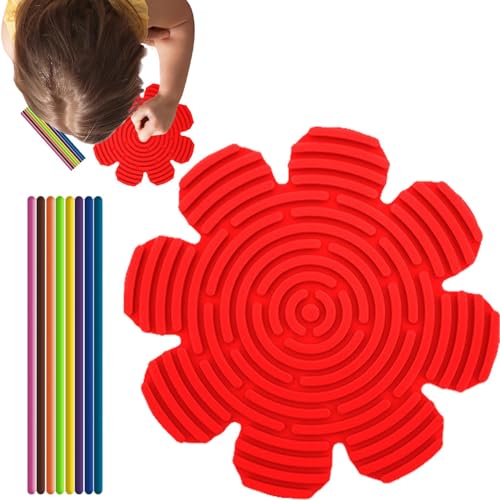 Sensorisches Aktivitätsbrett aus Silikon, Fidget Busy Toys Board aus Silikon, sensorisches Aktivitätsbrett für Kinder, Spielzeug für sensorische Aktivitäten zu Weihnachten von Dtaigou