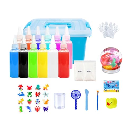 Wassergelee-Kreativset, magisches Wassergel-Set, Aqua-Fee-Set, 12-farbiges handgefertigtes Wasserspielzeug, Wasserfee-Wassergel-Set, handgefertigte Gel-Sets mit Formen für Meerestiere und Ozeane von Dtaigou