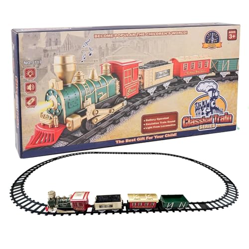 Weihnachtseisenbahn-Set, Weihnachtseisenbahn, Elektrisches Spielzeug, Weihnachtseisenbahn-Spielzeug, Elektrisches Spielzeugeisenbahn-Set, Niedliches Elektrisches Eisenbahn-Set, Zug Unter Dem Weihnacht von Dtaigou