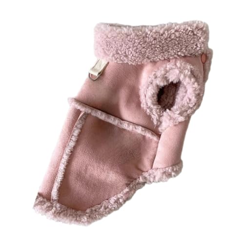 Dualoai Hundeweste für Kaltes Wetter, Schneejacke mit D Ringen, Außenausrüstung für Haustiere, Ideal für Park Und Reisen, Rosa, L von Dualoai