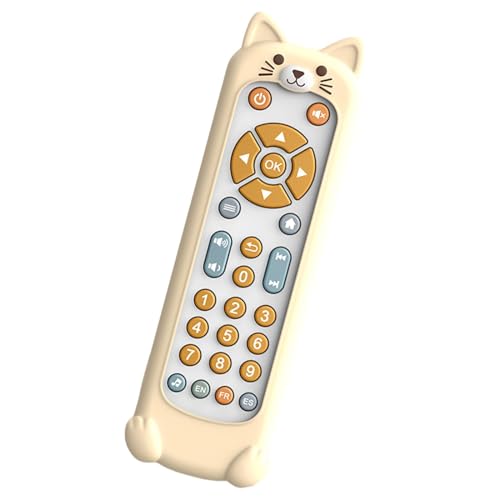 Dualoai Musik TV Fernbedienung Fernbedienung Telefon Pretend Spielset Remote Kid Infant Baby Spielzeug, Weißes und Katzenetui von Dualoai