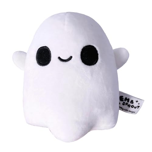 1/2 Stück Halloween Minis Ghost Plüsch– 10 Cm Minis-Geisterplüschtier | Weißes Geisterplüschtier | Weiches Geisterplüschtier | Halloween-Plüschtier, Gefüllter Geist | Geschenk Für Jungens Und Mädchen von Dubbulon