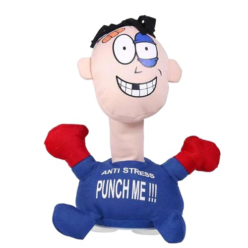 23cm Stoffpuppe Stress - Schlag Mich Schreiende Puppe | Entspannendes Scream Puppen Spielzeug Mit Saugnapfbasis | Fidget Toys Anti Stress Spielzeug | Zum Abbau Von Stress, Wut Und Aggressionen von Dubbulon